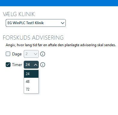kalender advisering timer