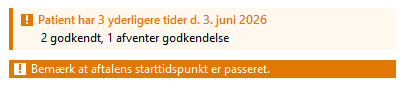 Informations boks - to asfventende 1 booket