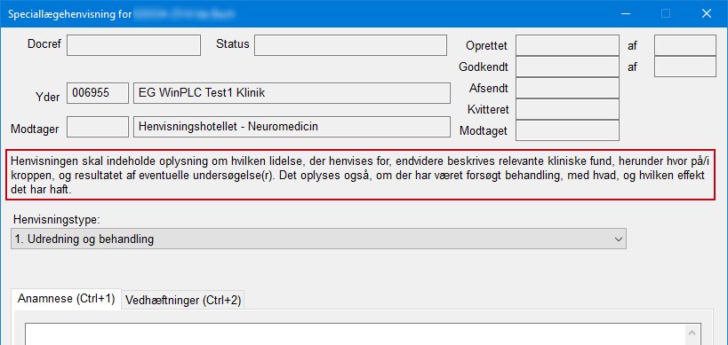 Henvisning - speciallæge hjælpetekst