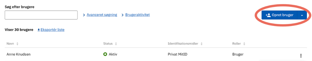 tildel bruger