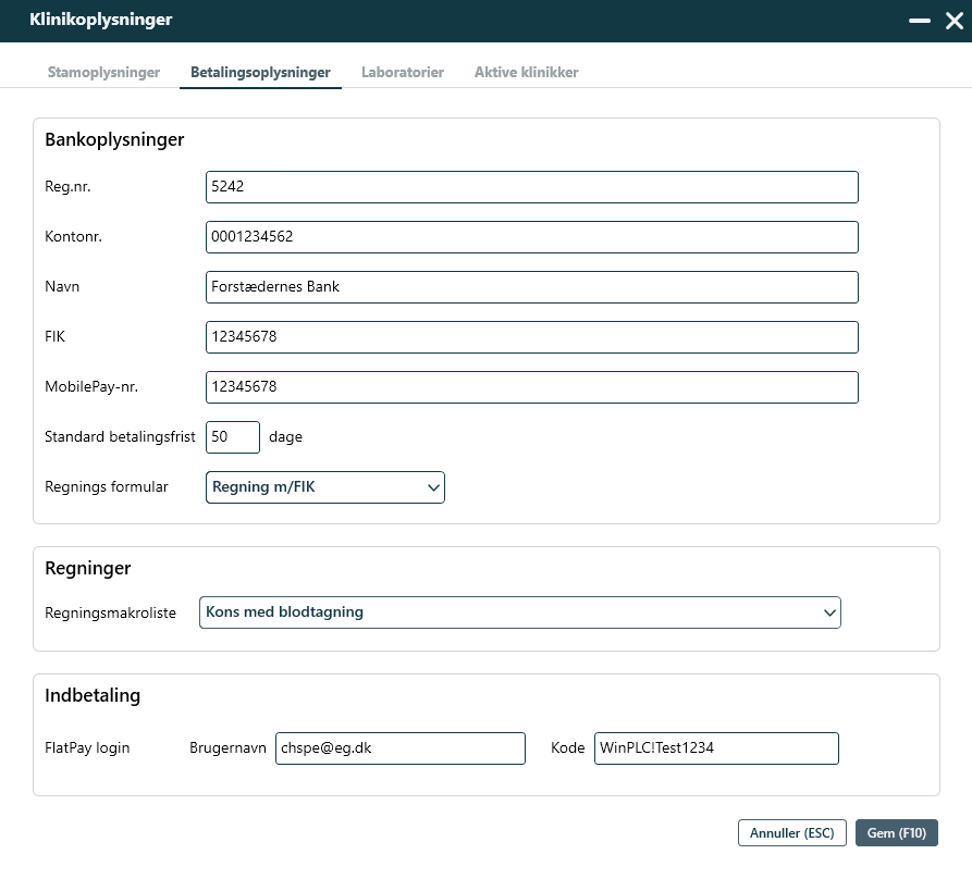 Klinikoplysninger 1